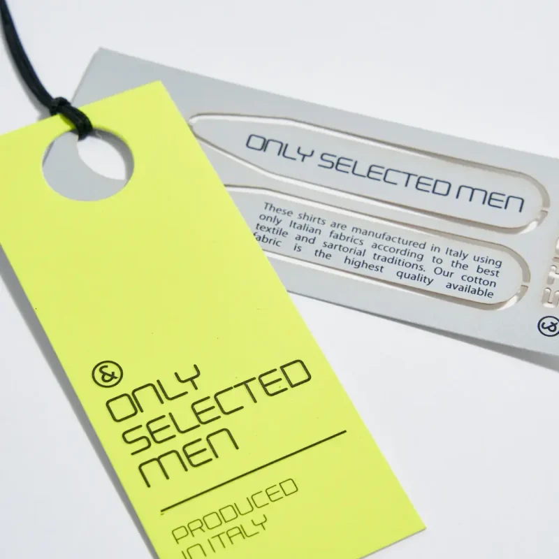 Cartellino abbinato fluo e cartellino portastecche