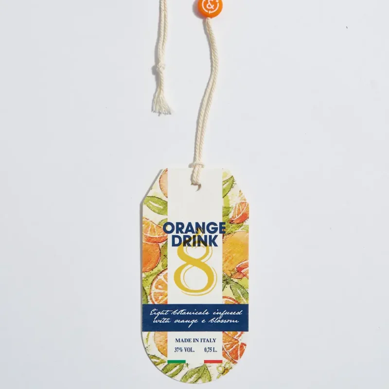 Cartellino fustellato per bottiglia