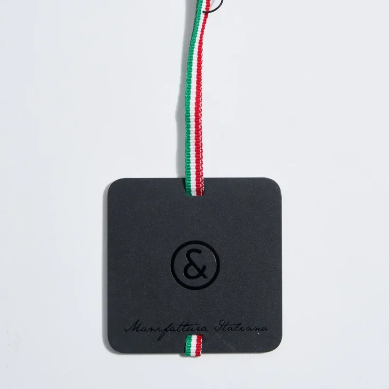 Cartellino stampato con lamina nera accoppiato tricolore