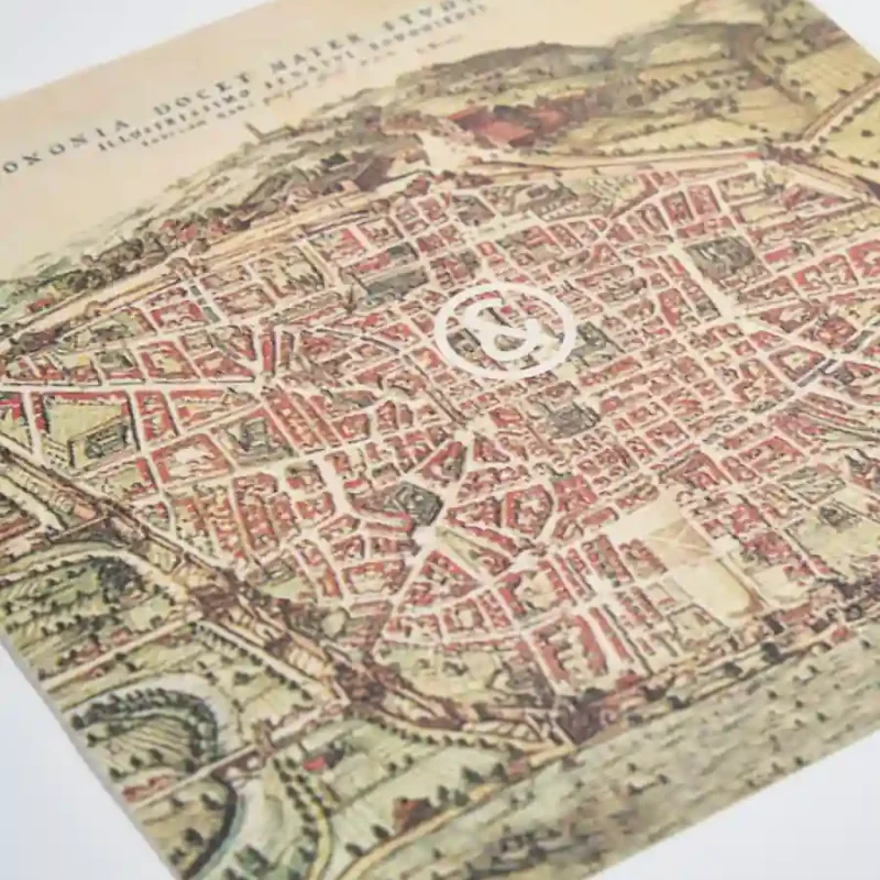 Tavoletta illustrazione medievale su garza di cotone