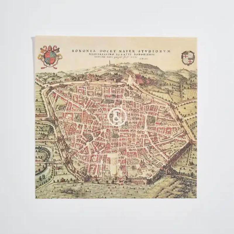 Tovaglietta in cotone rettangolare con illustrazione medievale